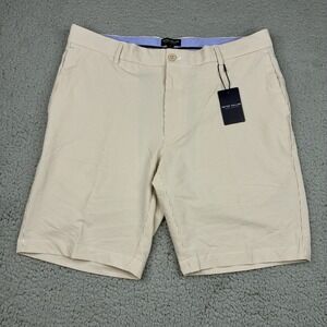 Peter Millar Crown Crafted Chino Shorts Men 35 Plaid Seersucker Stretch NWT